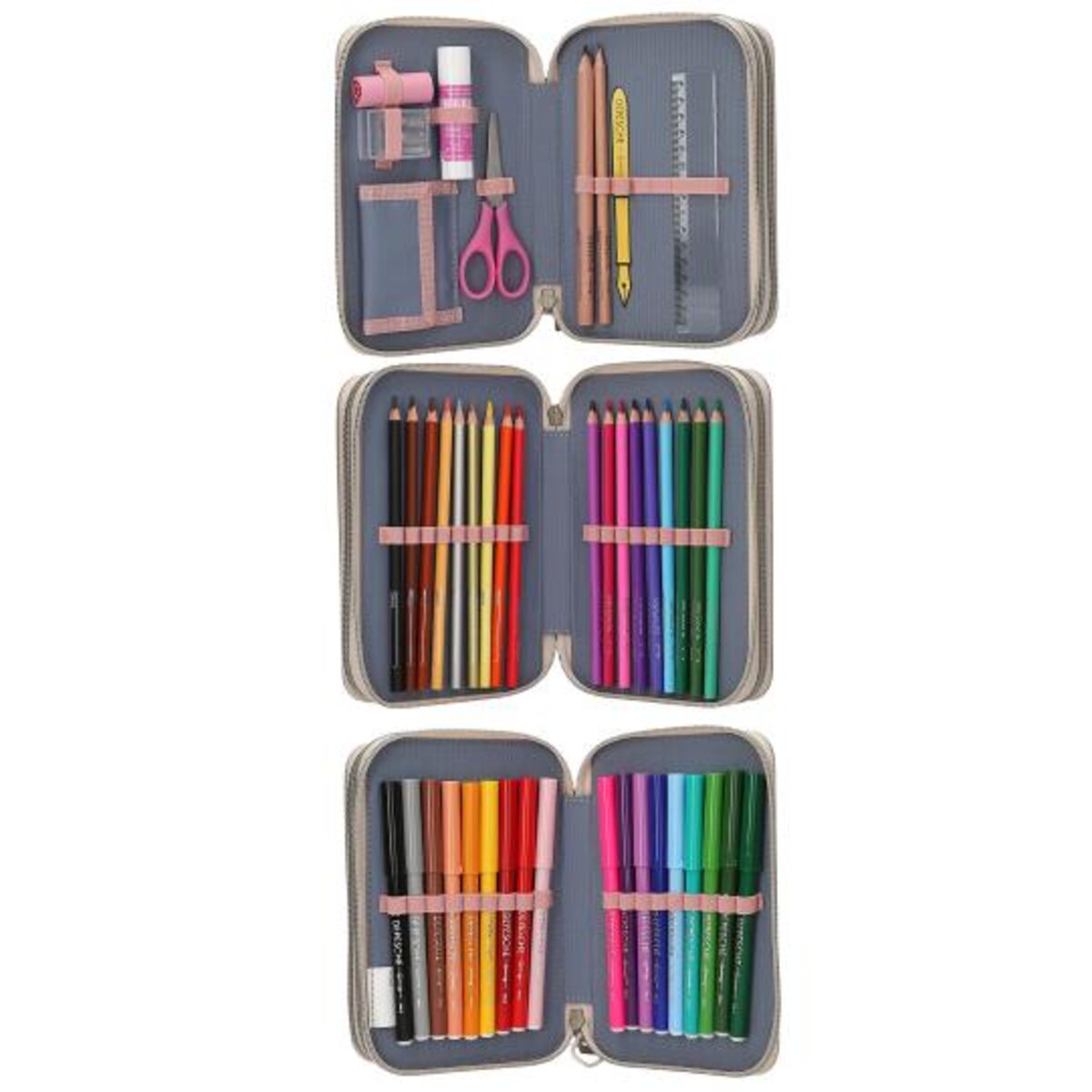 Depesche Miss Melody 3 Fach Federtasche POPPY SAND