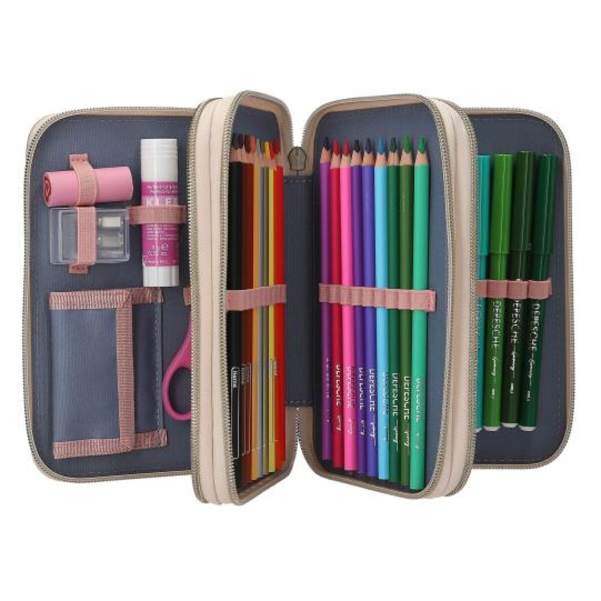 Depesche Miss Melody 3 Fach Federtasche POPPY SAND