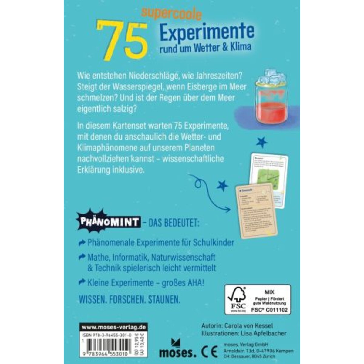 moses. PhänoMINT 75 supercoole Experimente rund um Wetter & Klima