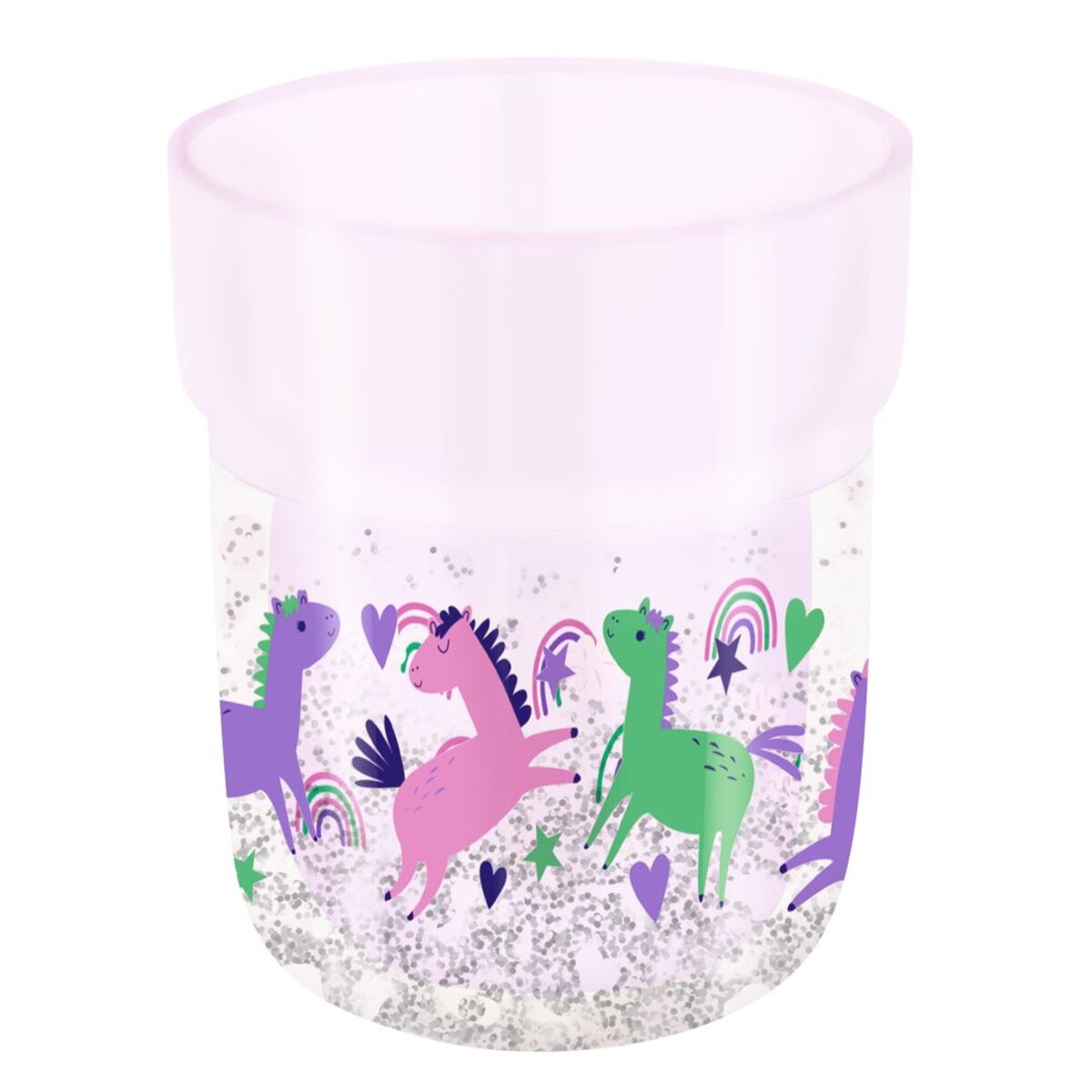 moses. Trinkbecher Glitzerzauber, 1 Stück; 3-fach sortiert