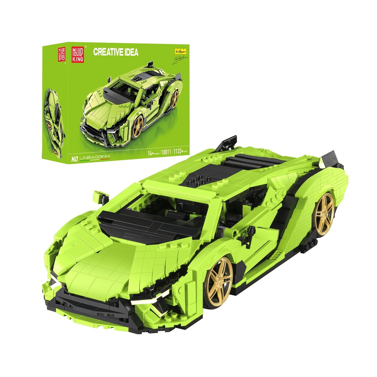 Mould King 10011 - Italienischer Bull SAI Sportwagen Modellbausatz