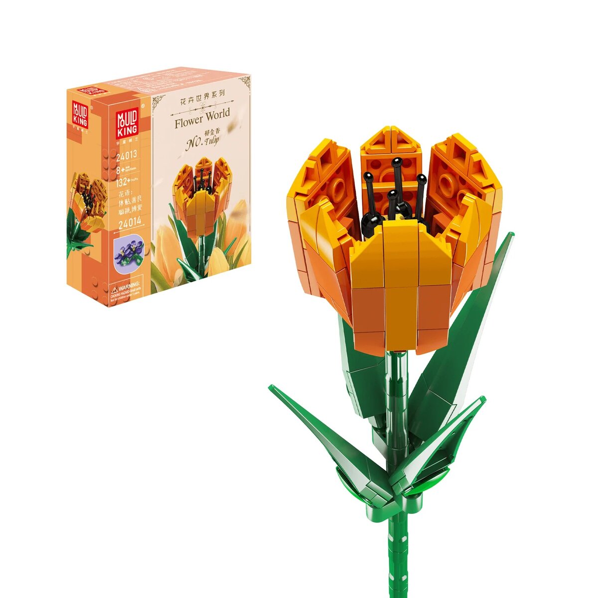 Mould King 24013 – Tulpenblüte orange Modellbausatz