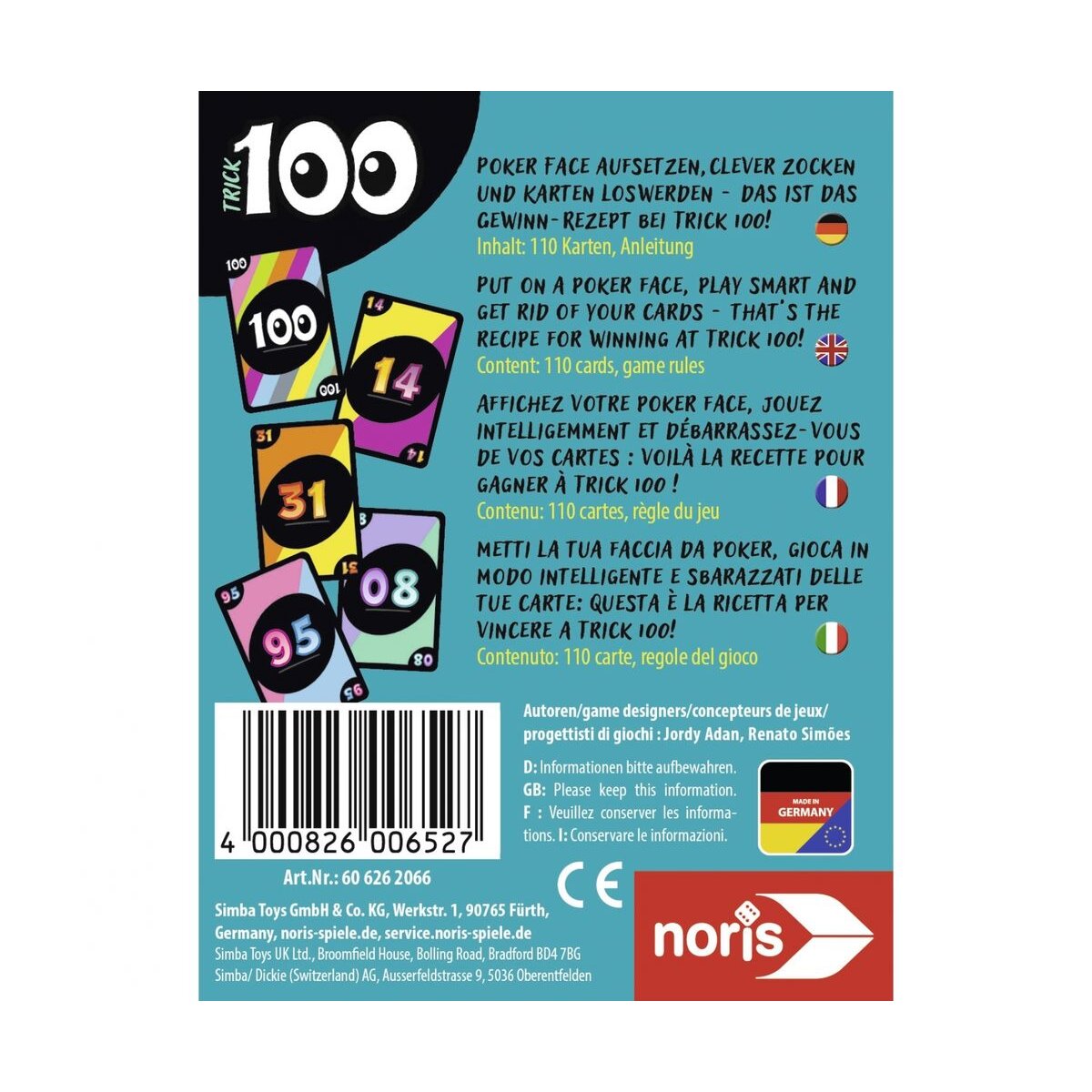 Noris Spiele Trick 100 Kartenspiel