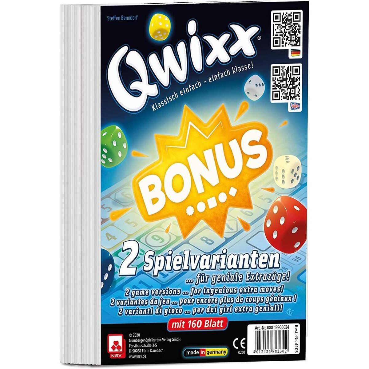 Nürnberger Spielkarten QWIXX – BONUS – Zusatzblöcke (2er)