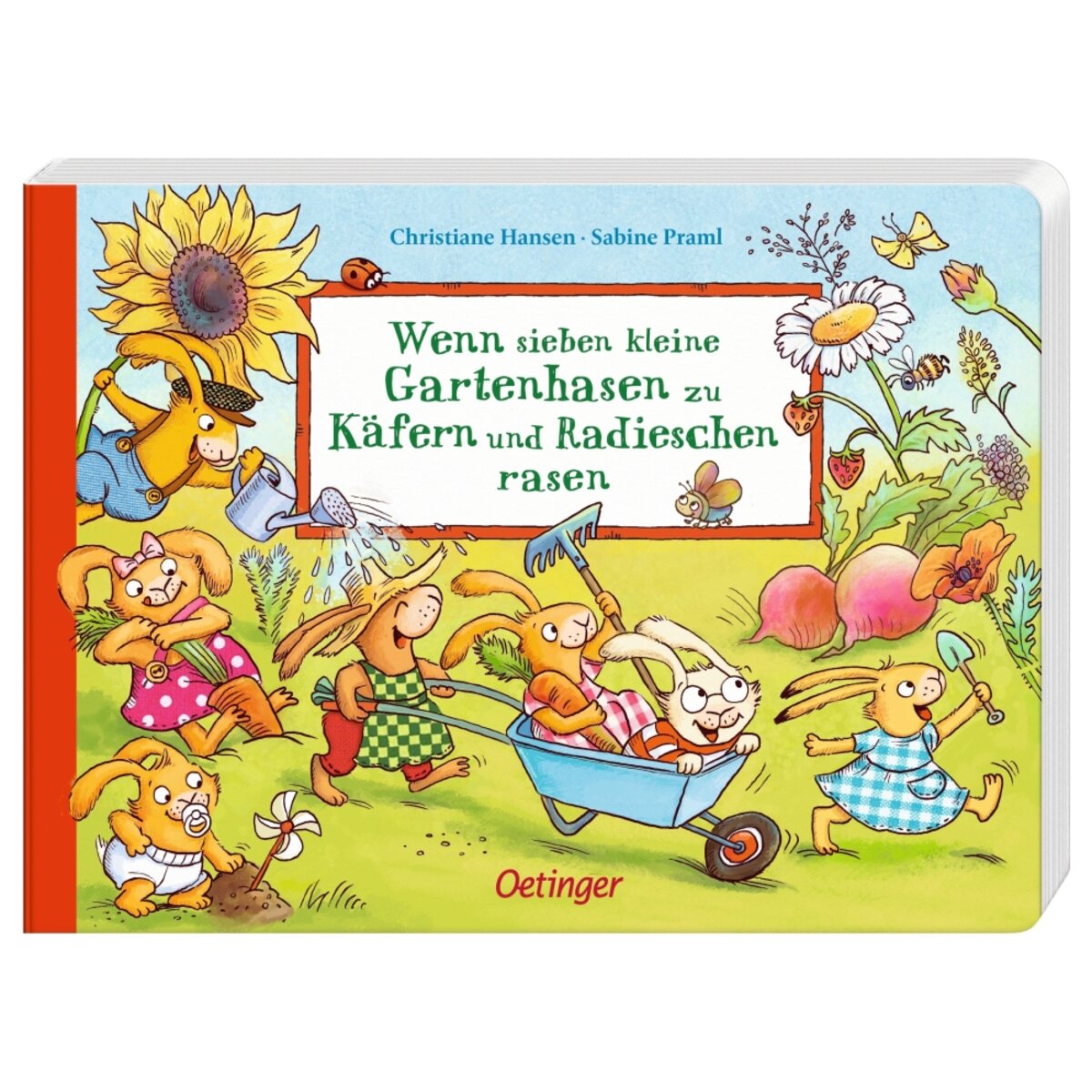 Oetinger wenn Sieben kleine Gartenhasen zu Käfern und Radieschen rasen