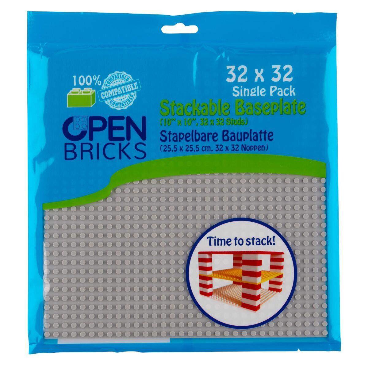 Open Bricks Baseplate 32x32 light grey 1