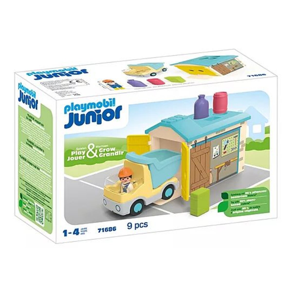PLAYMOBIL® 71686 JUNIOR: LKW mit Sortiergarage