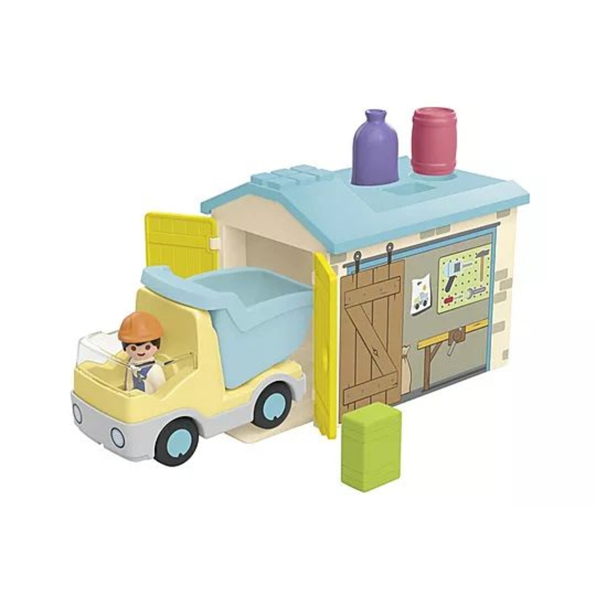 PLAYMOBIL® 71686 JUNIOR: LKW mit Sortiergarage