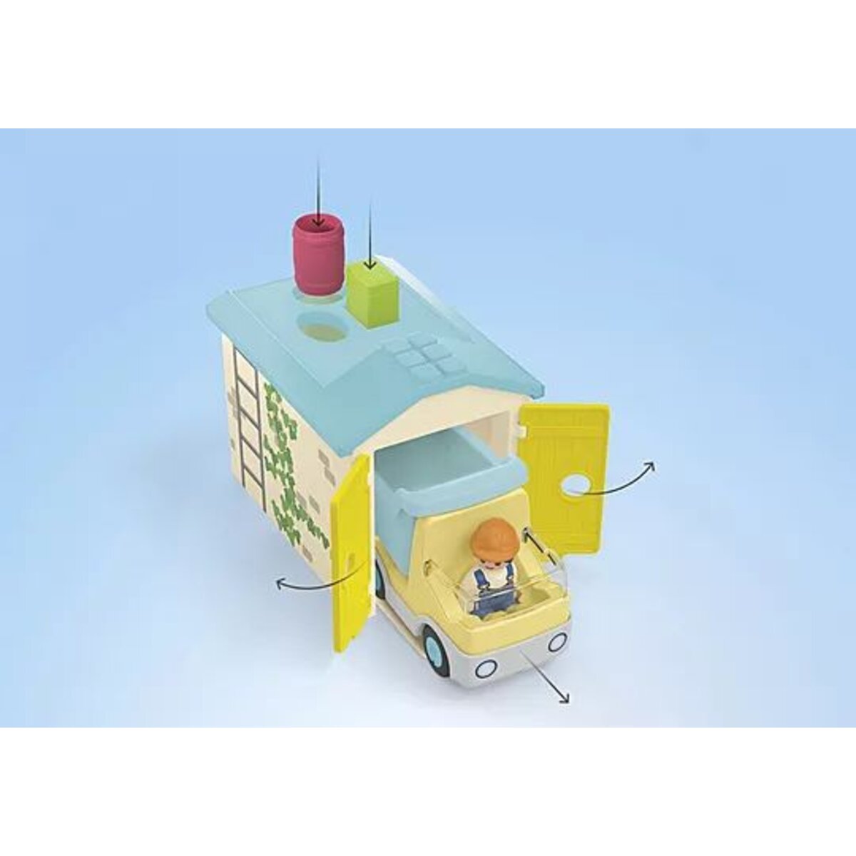 PLAYMOBIL® 71686 JUNIOR: LKW mit Sortiergarage