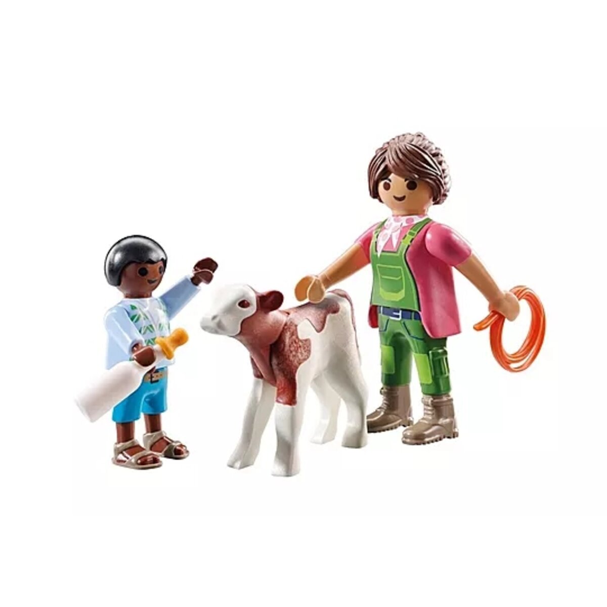 PLAYMOBIL® 71803 DuoPack Bäuerin mit Kind und Kalb