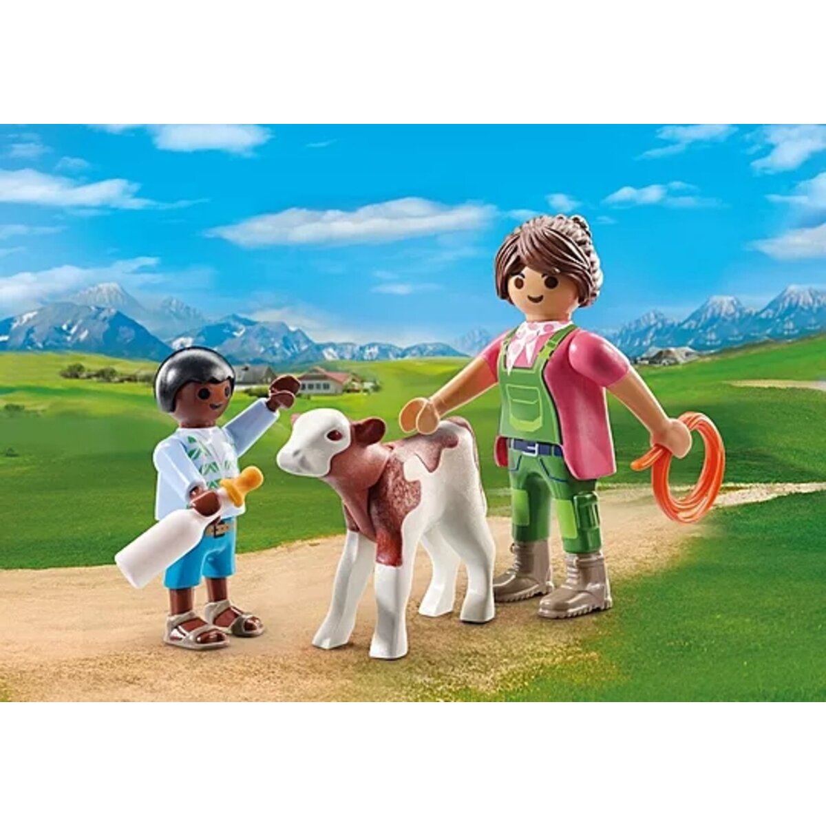 PLAYMOBIL® 71803 DuoPack Bäuerin mit Kind und Kalb