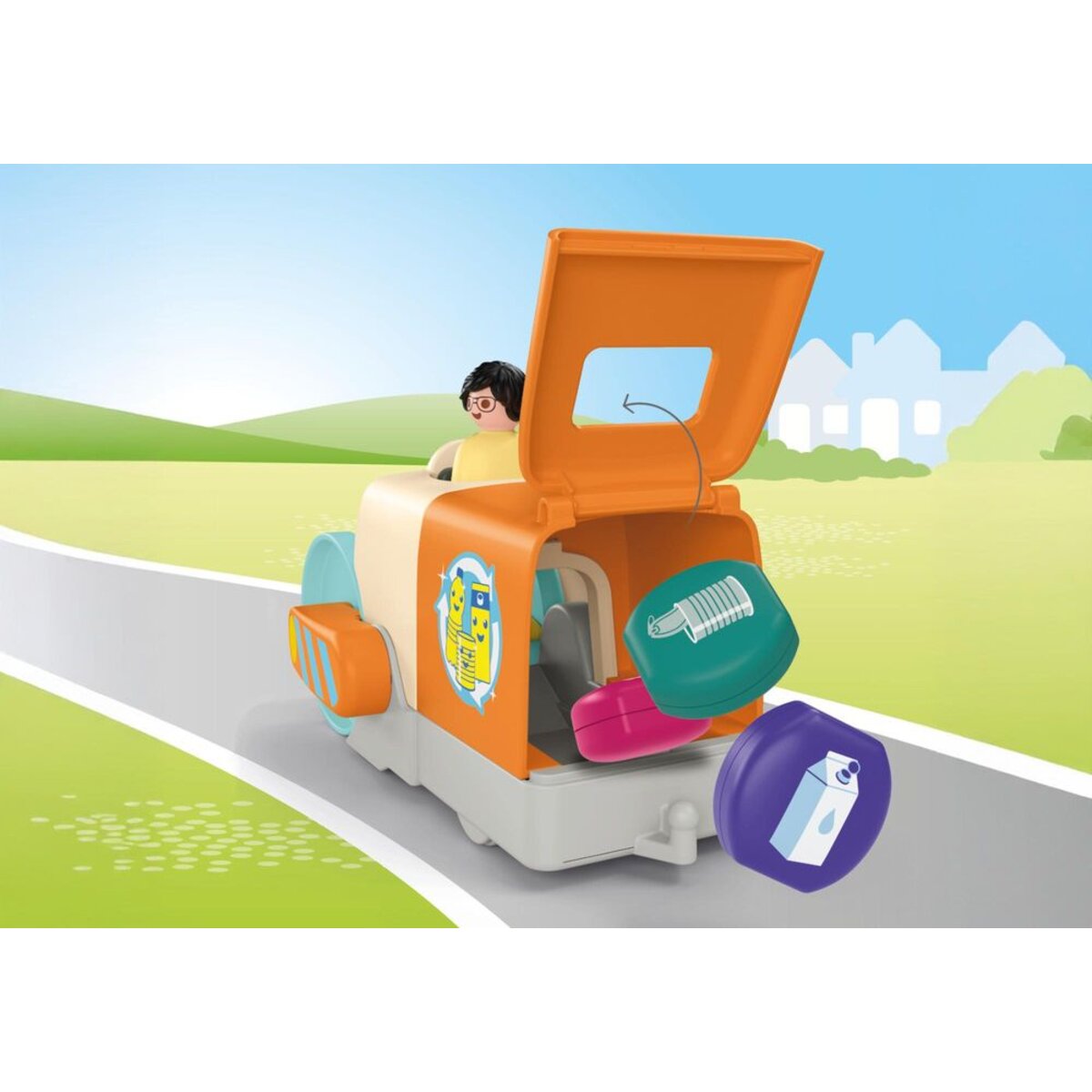 PLAYMOBIL® JUNIOR Spaßiges Müllfahrzeug