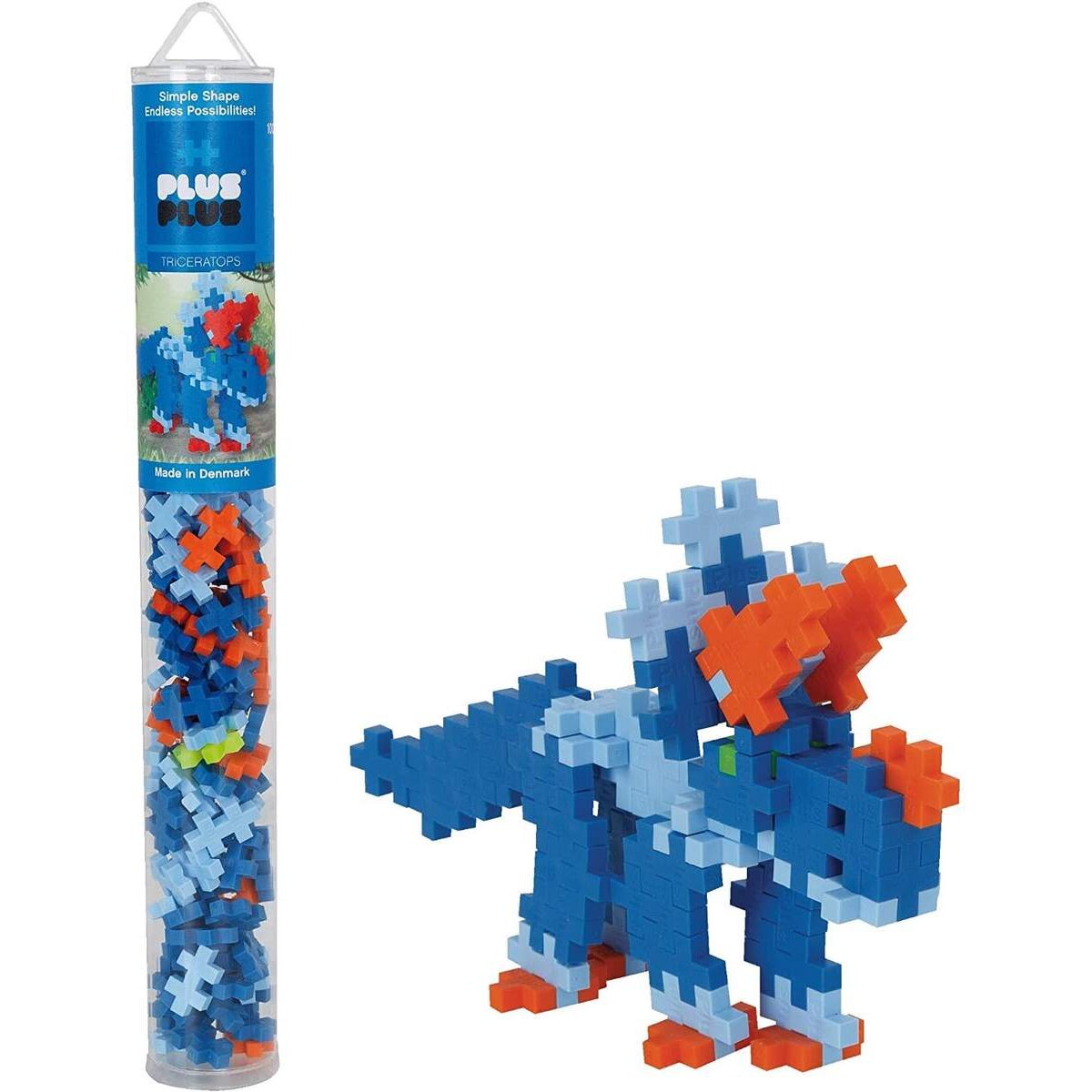 Plus-Plus Steckbausteine Tube Triceratops, 100 Teile