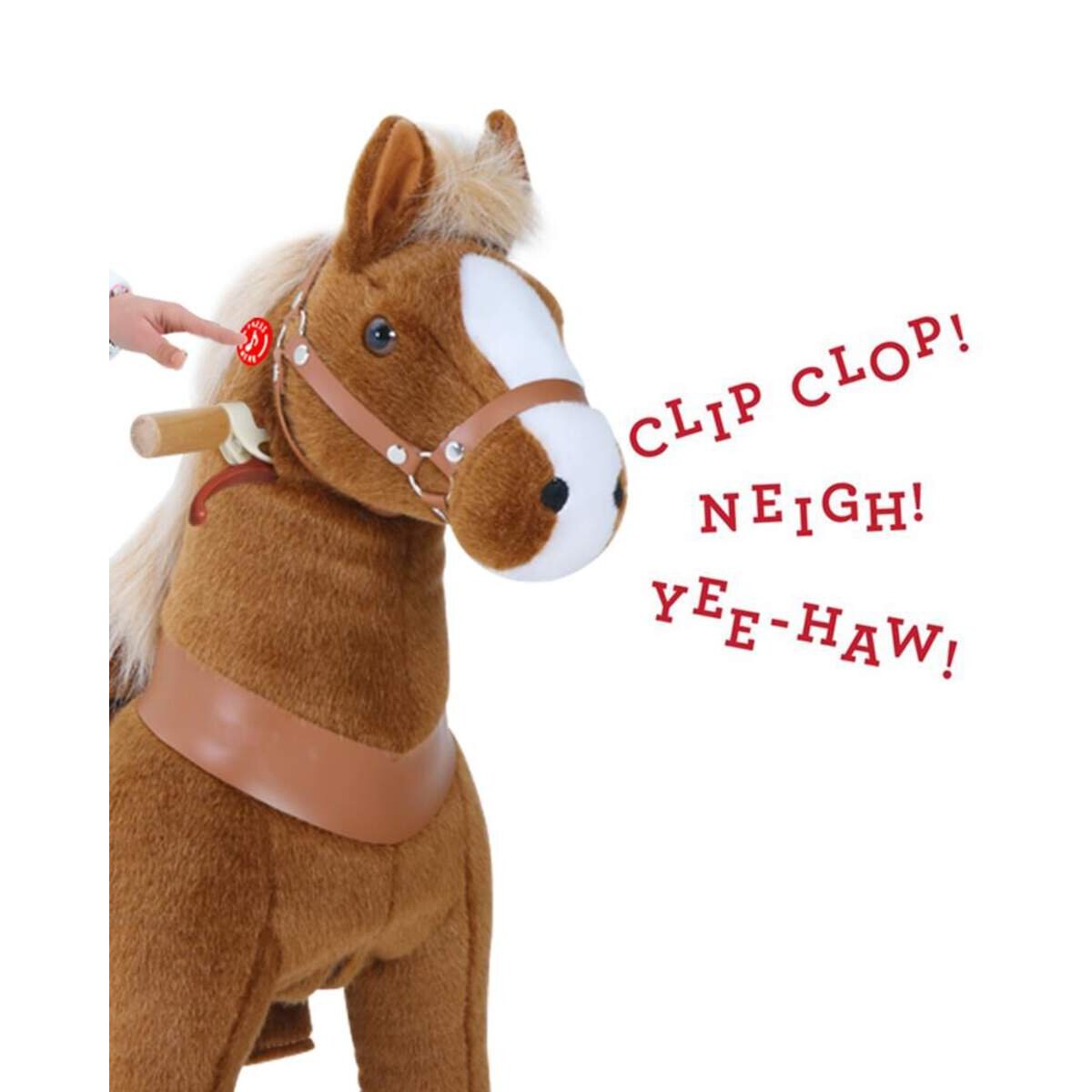 PonyCycle® Pferd mit Sound und Bremse braun für 4-9 Jahre (Ux424)