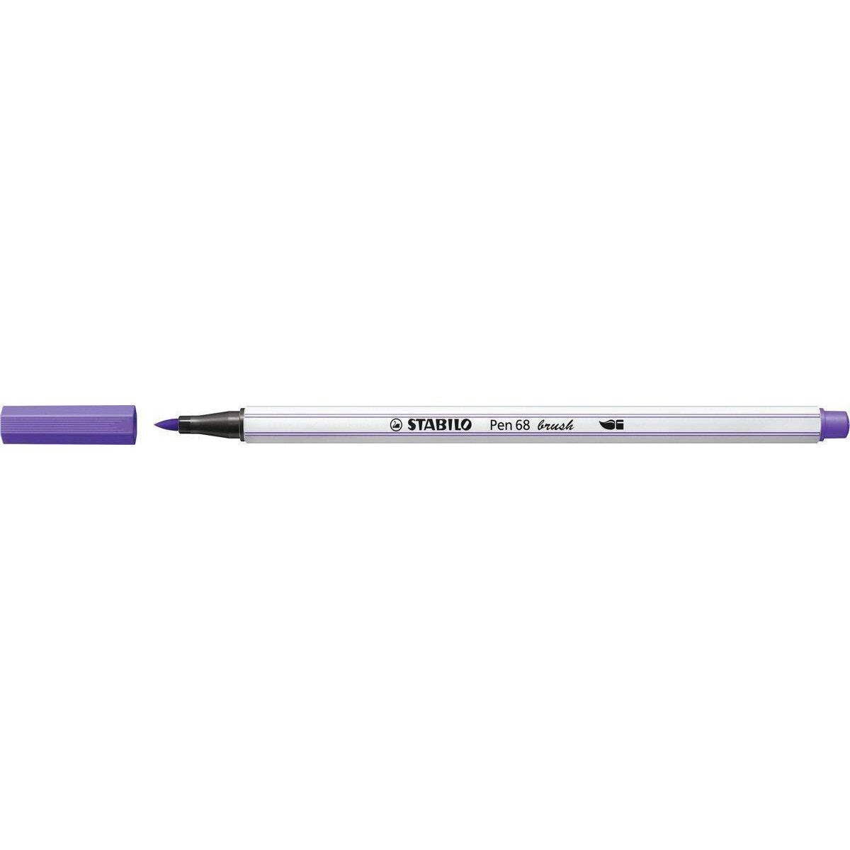 Premium-Filzstift mit Pinselspitze für variable Strichstärken - STABILO Pen 68 brush - Einzelstift - violett
