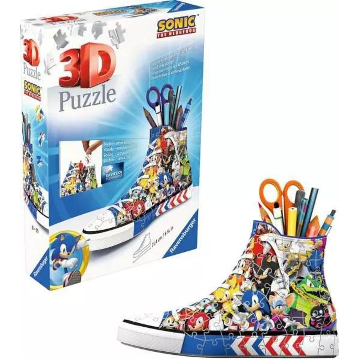 Ravensburger 3D Puzzle - Sneaker Sonic the Hedgehog, 112 Teile