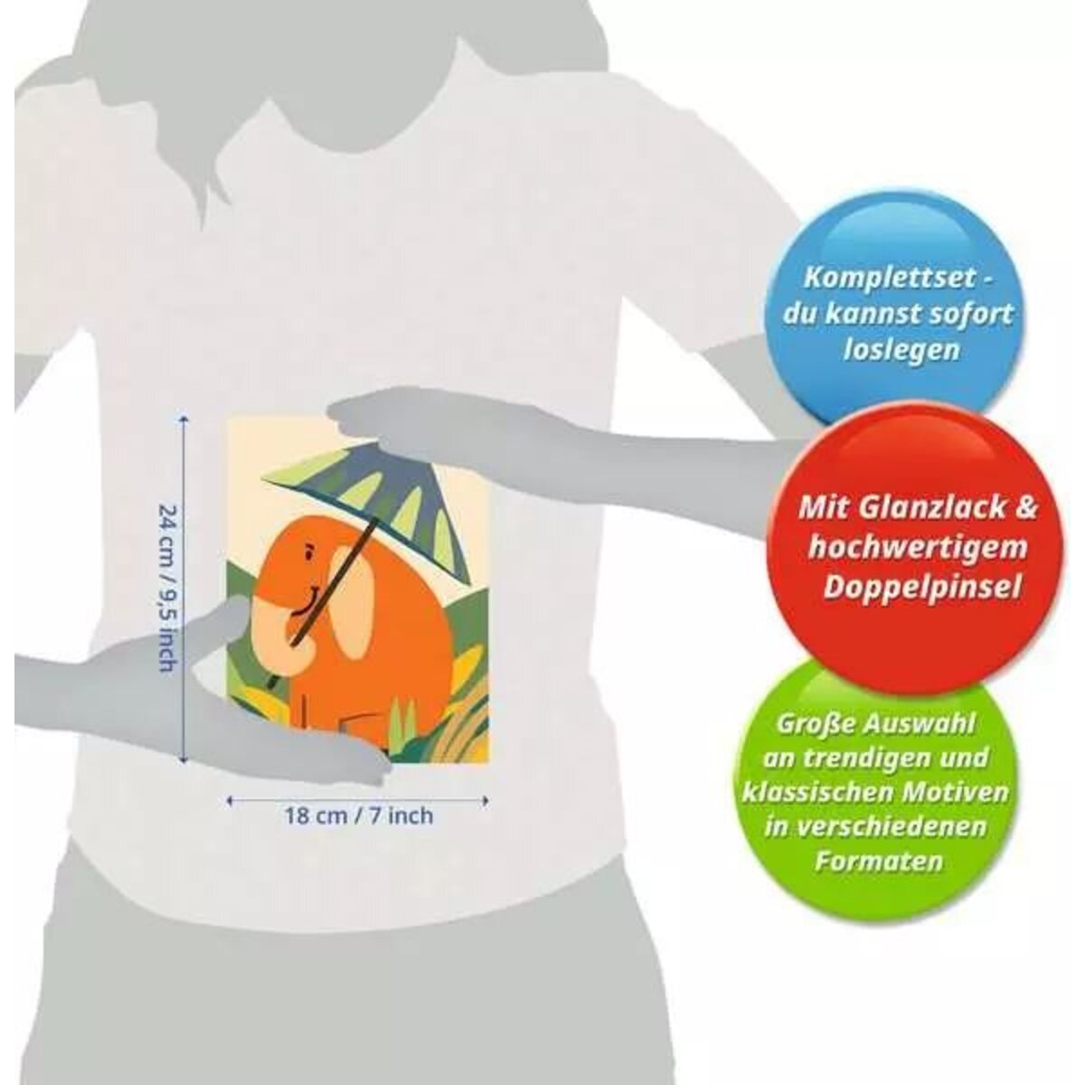 Ravensburger CreArt Malen nach Zahlen - Hello Elefant