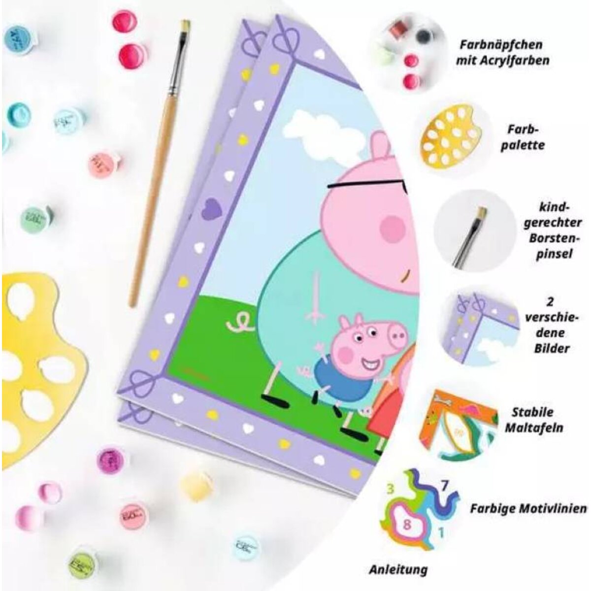 Ravensburger CreArt Malen nach Zahlen Peppa's Familie