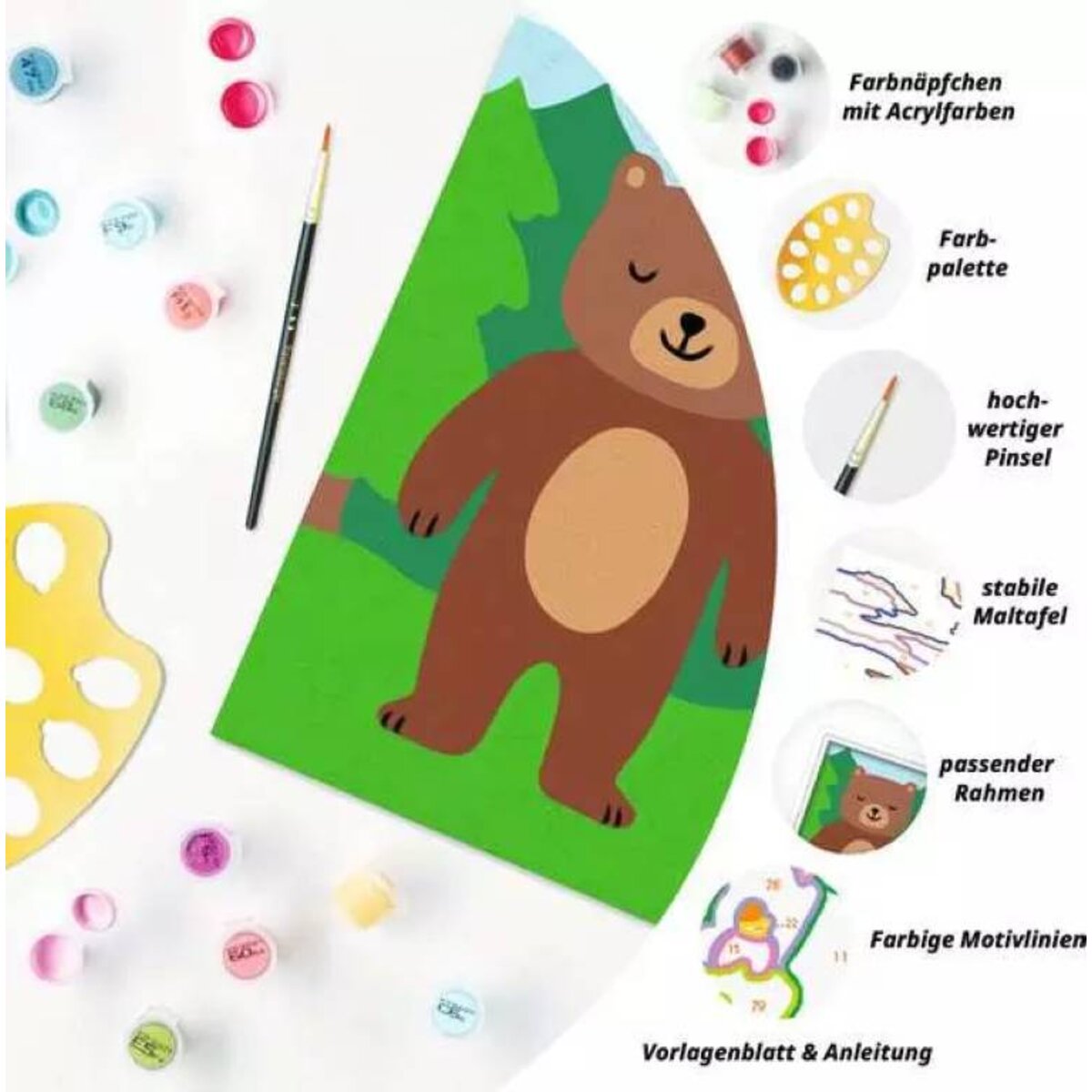 Ravensburger CreArt Malen nach Zahlen Kleiner Bär