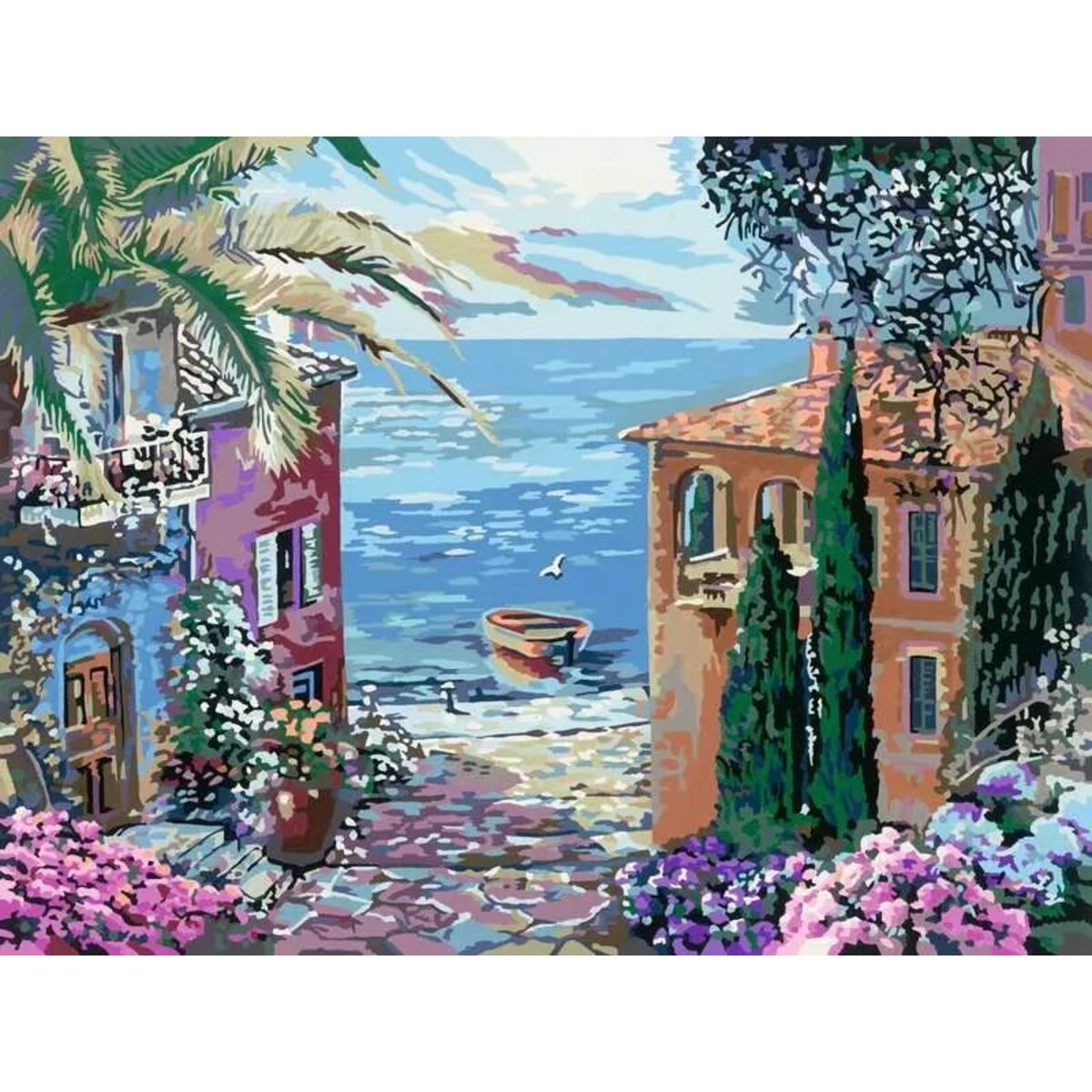 Ravensburger CreArt Malen nach Zahlen - Leinwand Mediterrane Landschaft