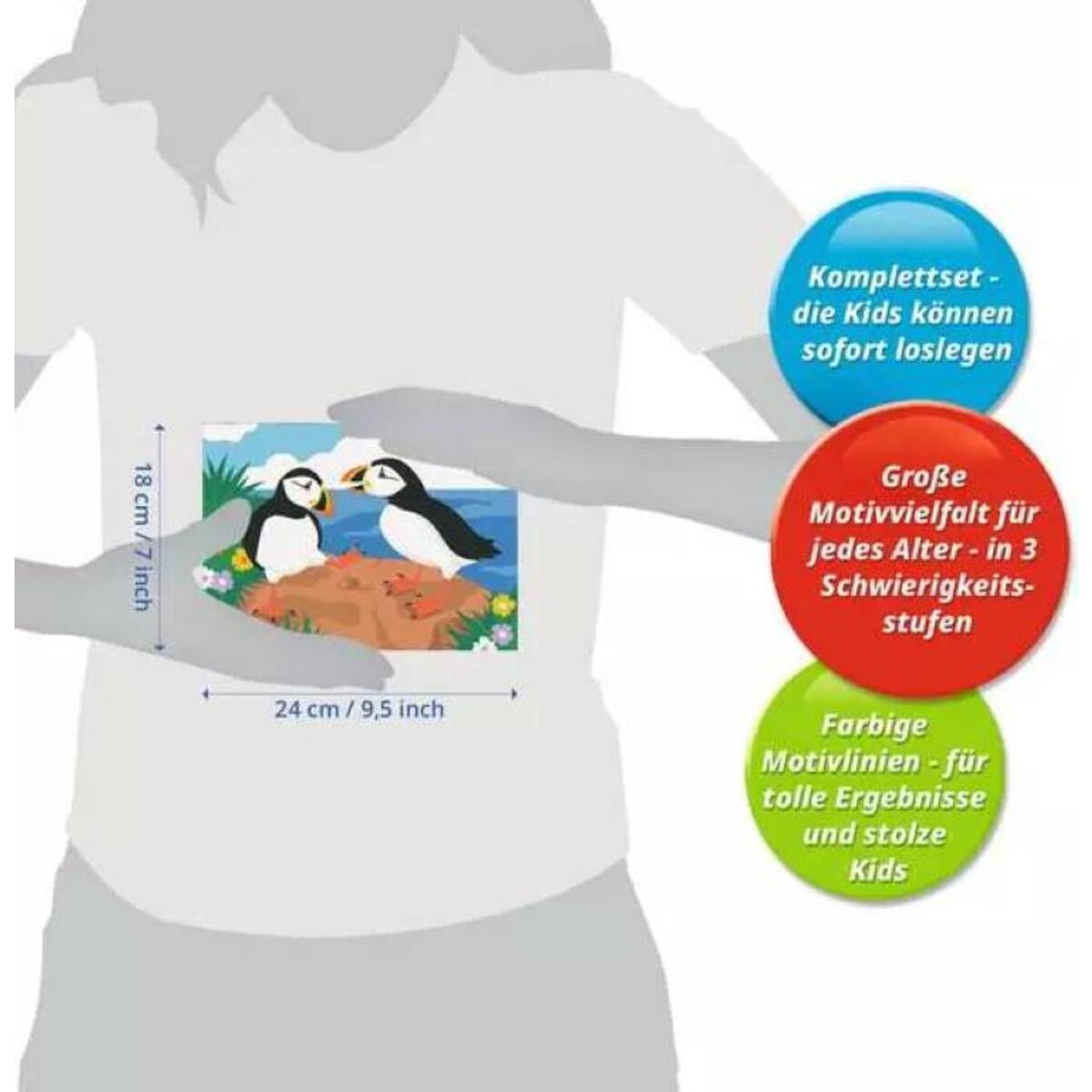 Ravensburger CreArt Malen nach Zahlen Papageientaucher