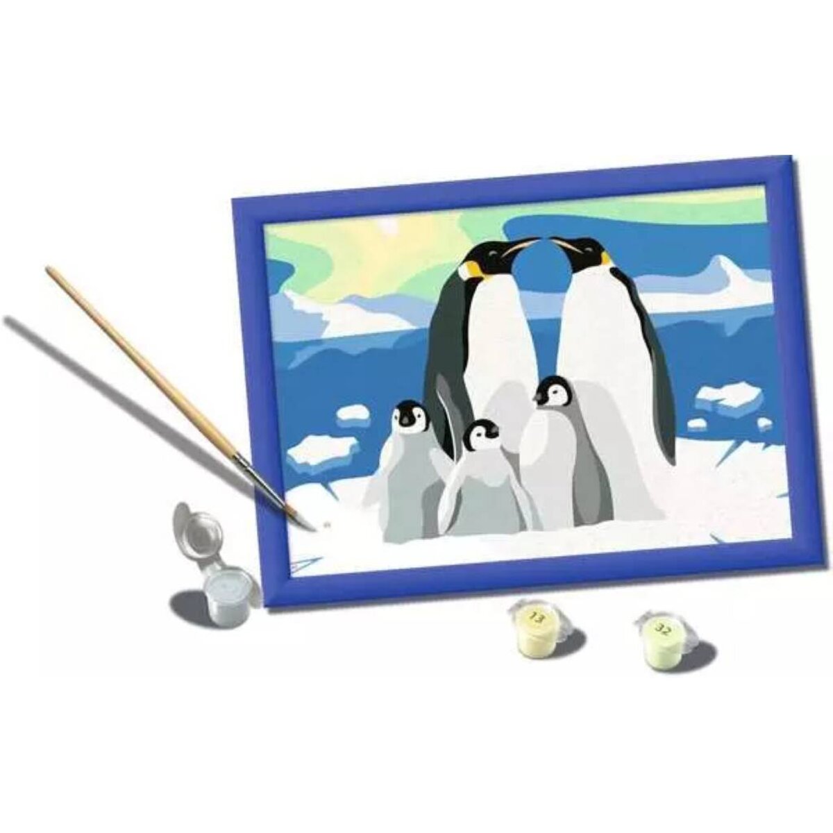 Ravensburger CreArt Malen nach Zahlen Pinguin-Familie