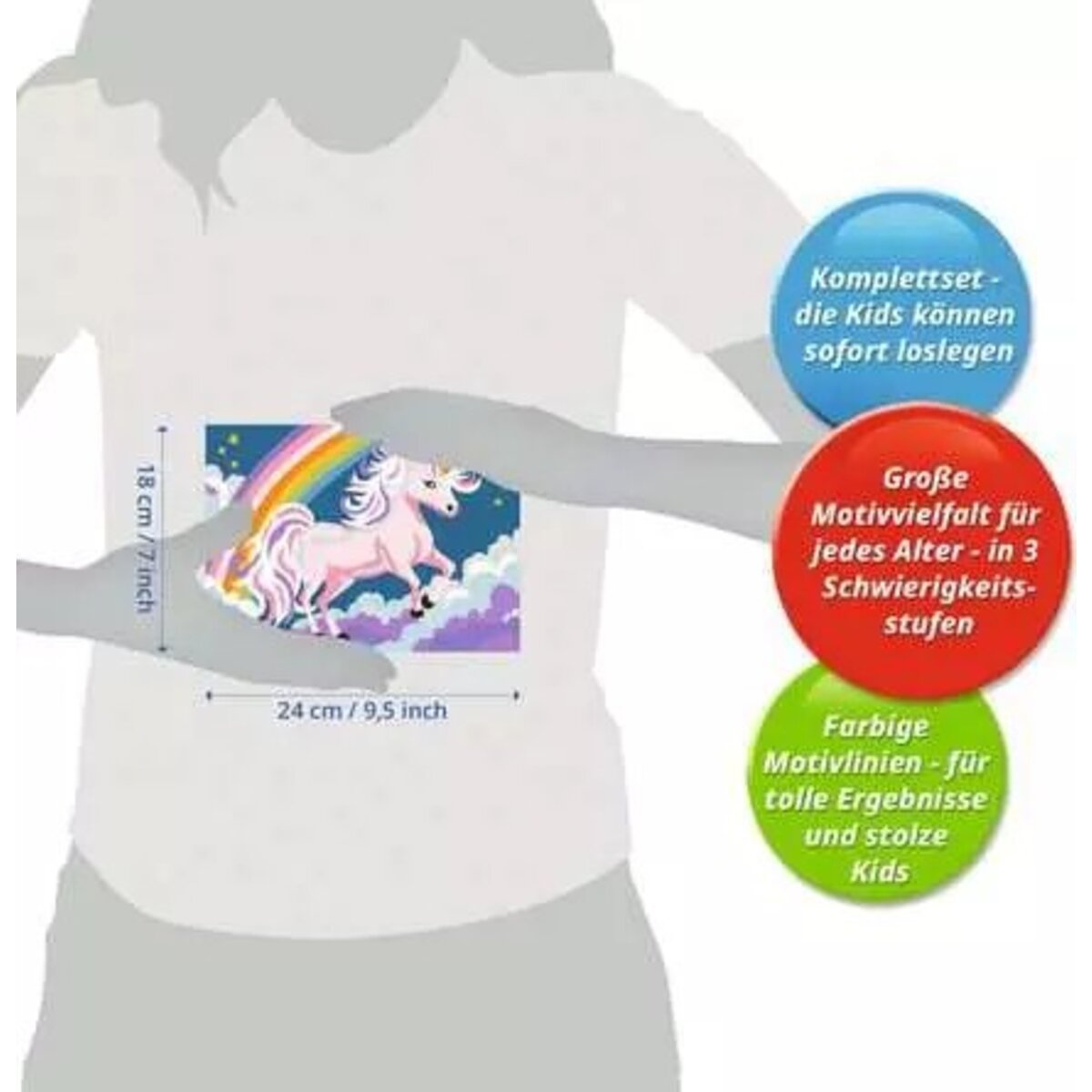 Ravensburger CreArt, Malen nach Zahlen - Pinkes Einhorn