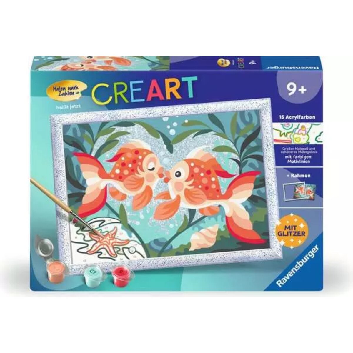 Ravensburger CreArt Verliebte Fische Malen nach Zahlen 24 x 18 cm