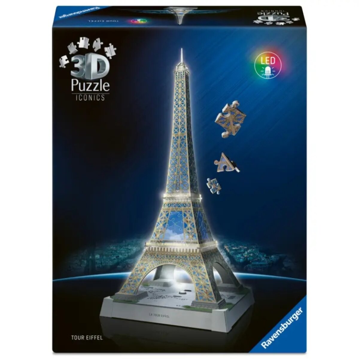 Ravensburger 3D Puzzle Iconics: Eiffelturm - mit Licht, 216 Teile
