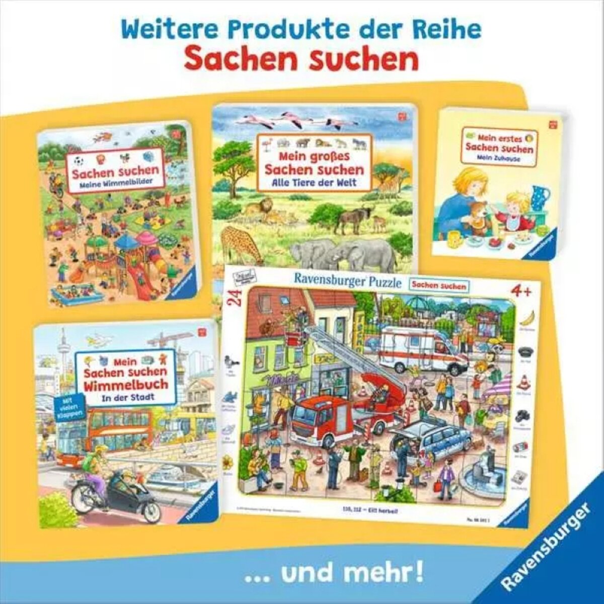 Ravensburger Kinderbuch Mein Sachen suchen Wimmelbuch Fahrzeuge im Einsatz
