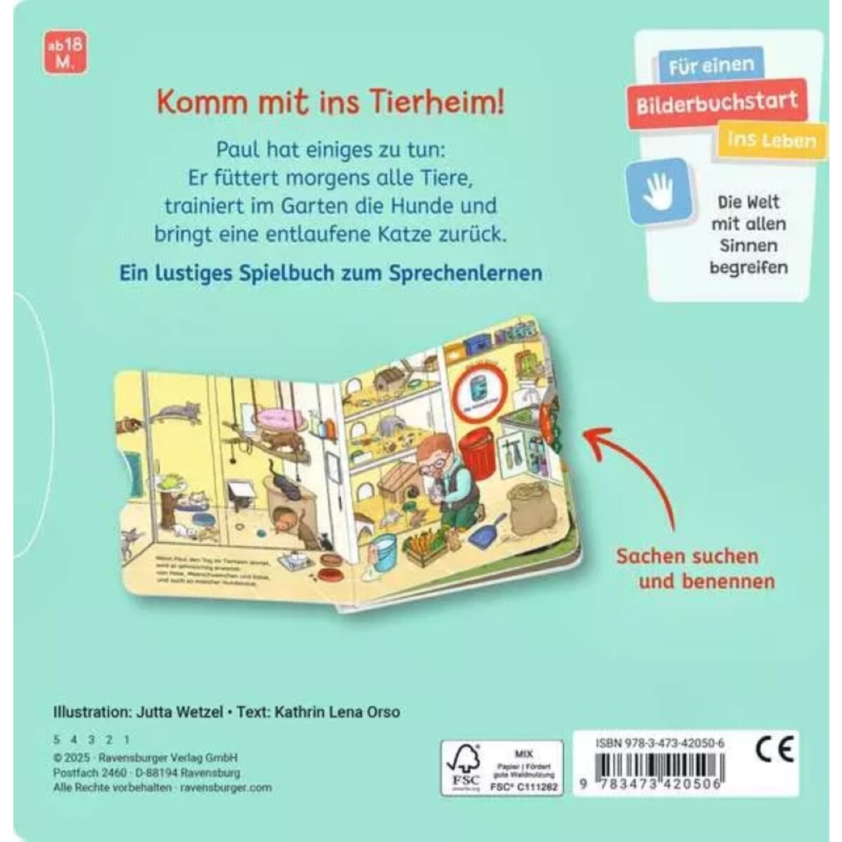 Ravensburger Kinderbuch Wo ist bloß…? Mein Tier-Buch zum Sachen suchen