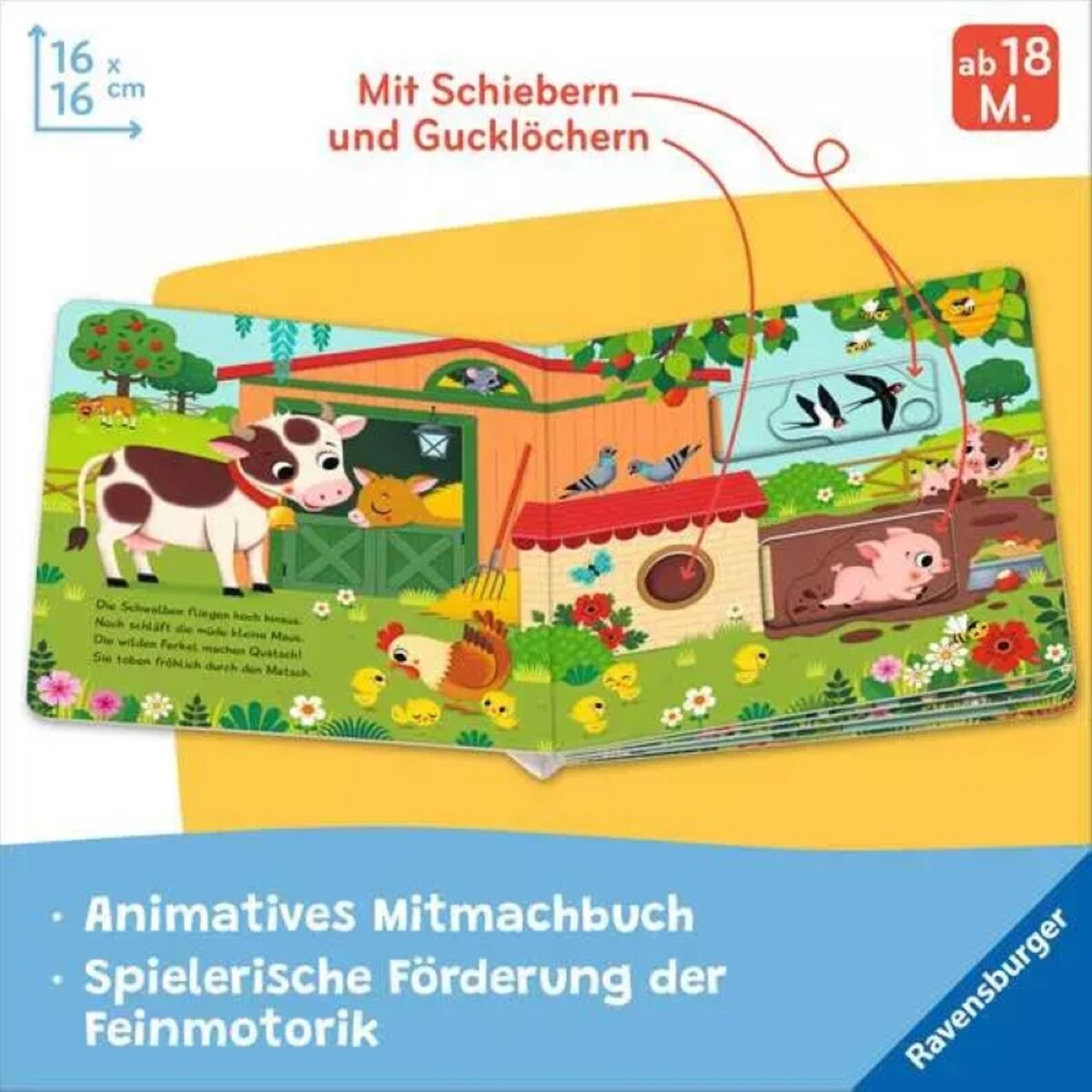 Ravensburger Mein Schiebe-Mitmachbuch - Lieblingstiere