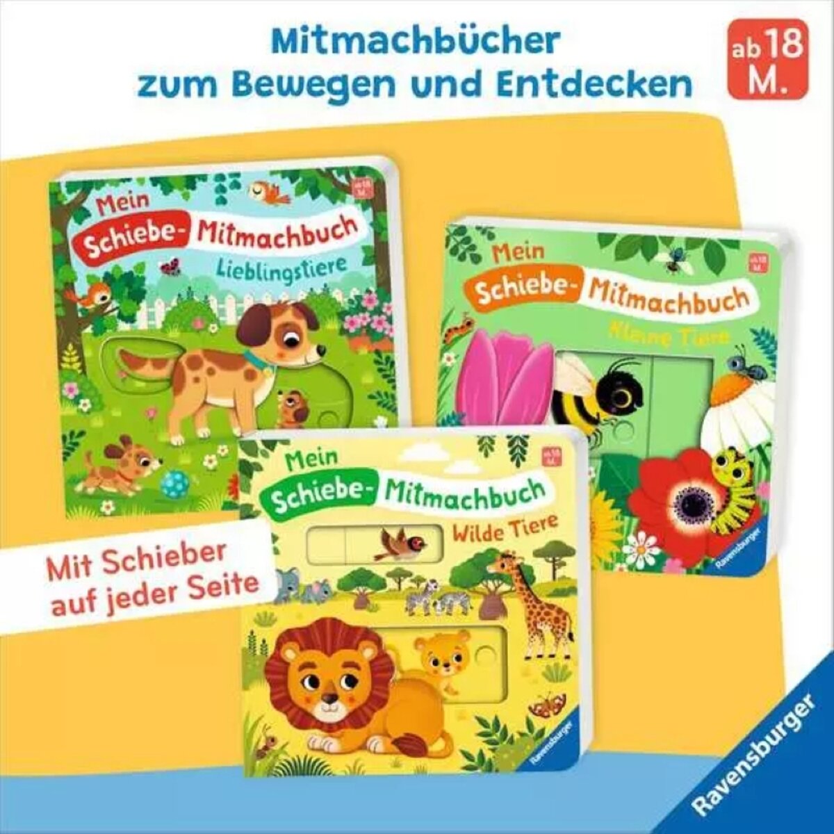 Ravensburger Mein Schiebe-Mitmachbuch - Lieblingstiere