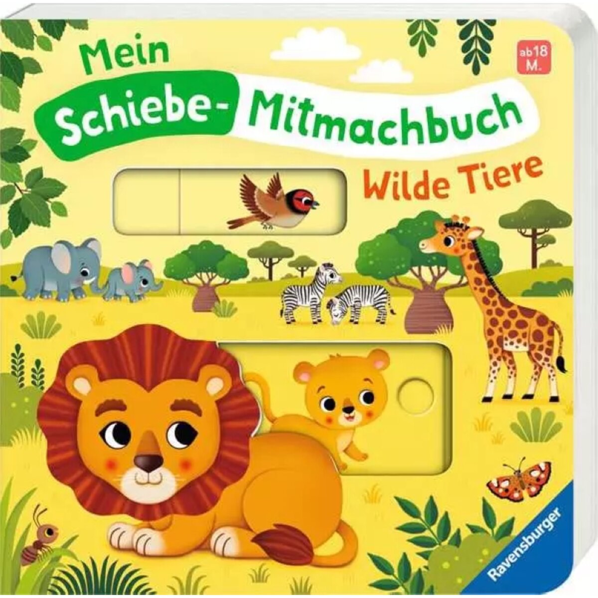 Ravensburger Kinderbuch Mein Schiebe-Mitmachbuch Wilde Tiere