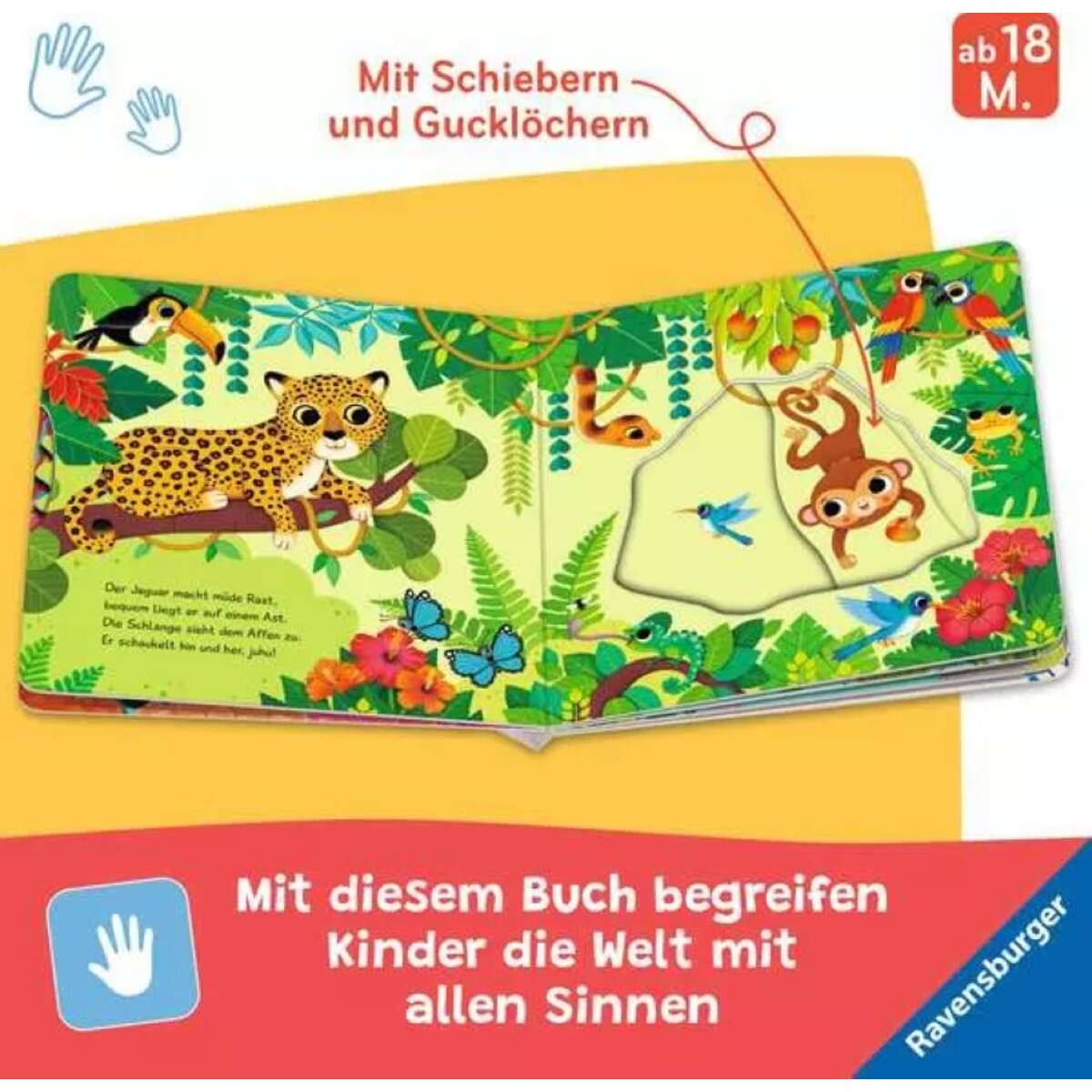 Ravensburger Kinderbuch Mein Schiebe-Mitmachbuch Wilde Tiere