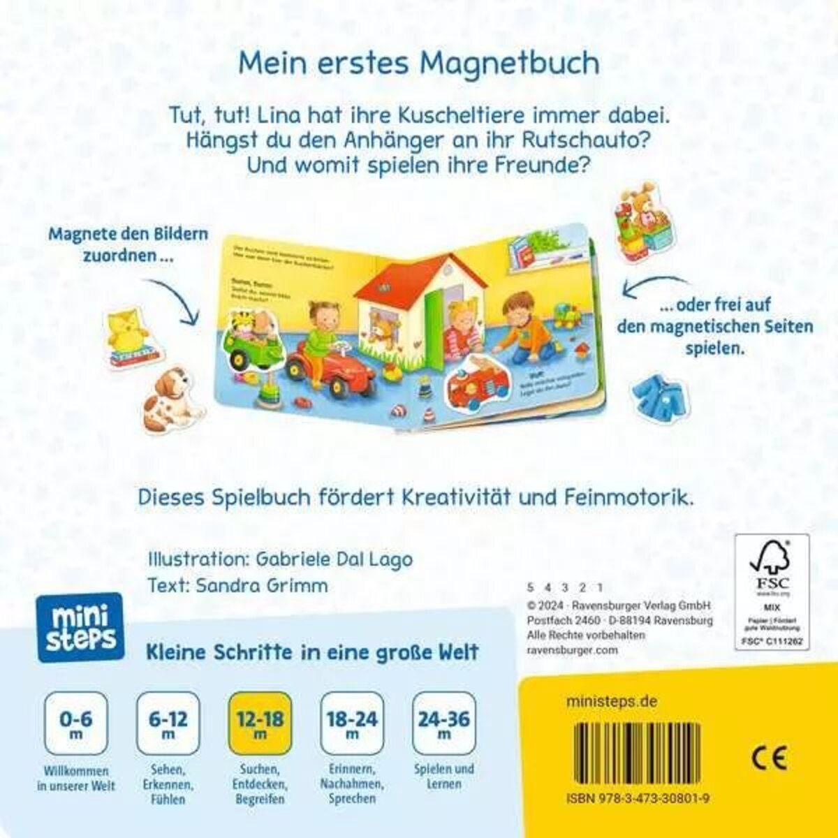 Ravensburger ministeps: Mein erstes Magnetbuch: Wer spielt womit? Meine Welt