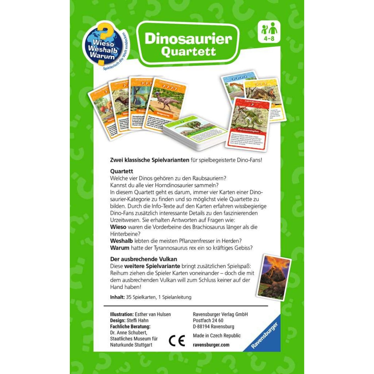 Ravensburger Mitbringspiel - 22359 - Wieso? Weshalb? Warum? Dinosaurier Quartett