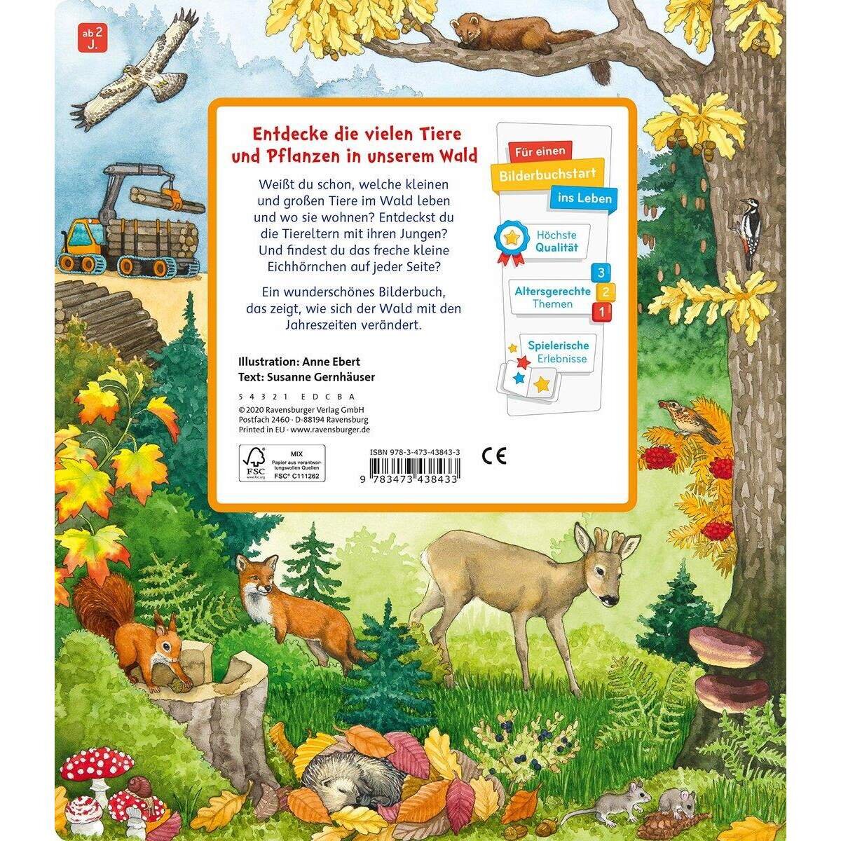 Ravensburger Pappbilderbuch - Mein großes Sachen suchen: Bei uns im Wald