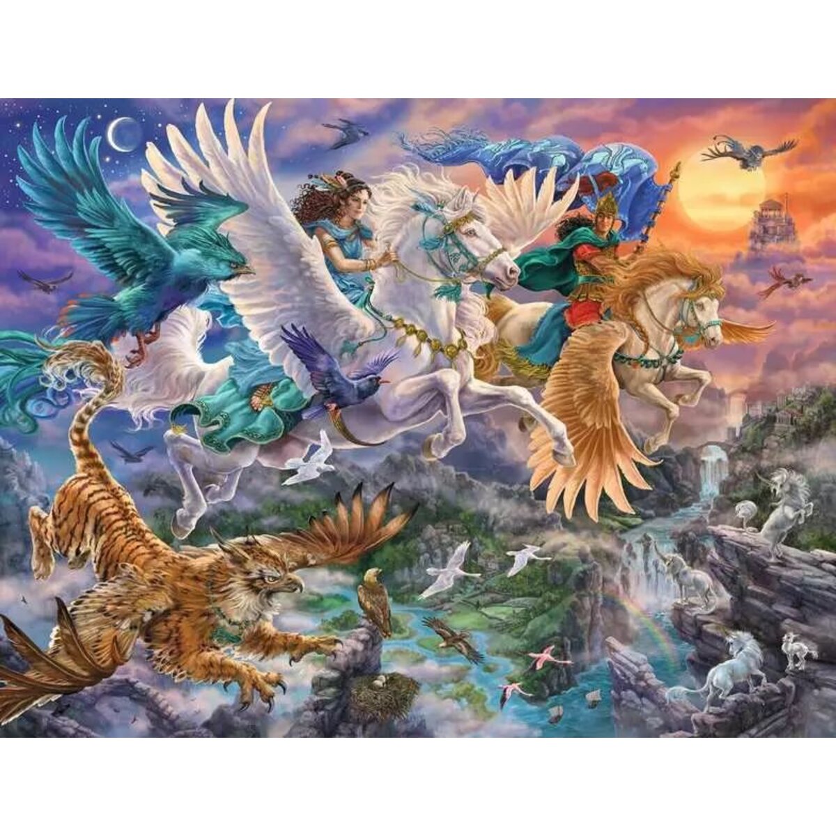 Ravensburger Puzzle - Auf dem Pegasus durch die Lüfte, 2000 Teile
