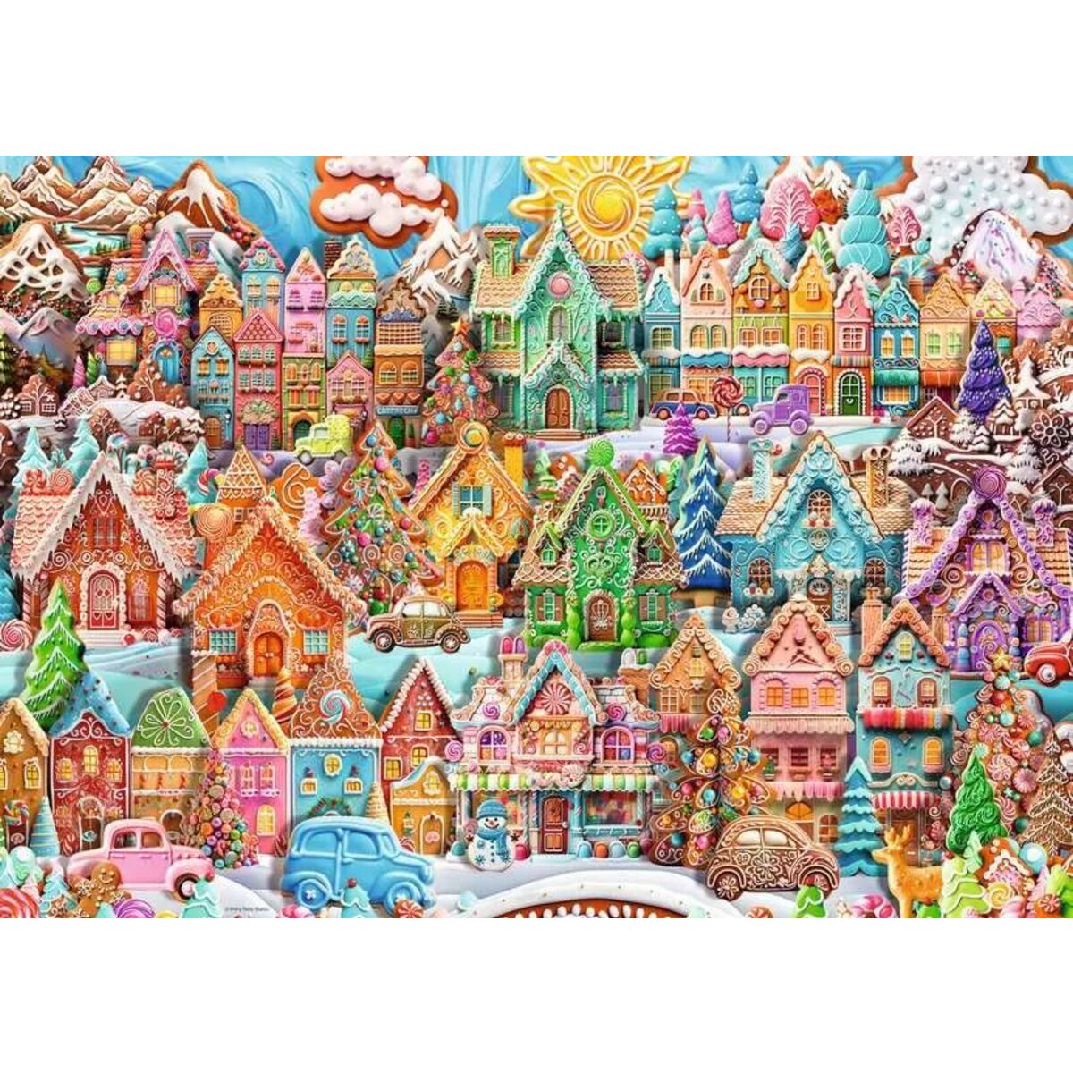 Ravensburger Puzzle - Das Dorf der Weihnachtsplätzchen , 1000 Teile