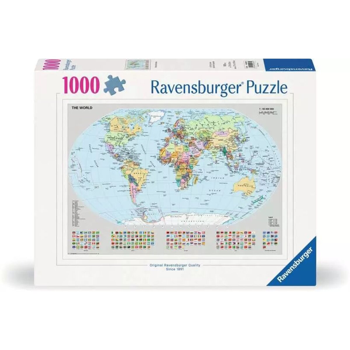 Ravensburger Puzzle - Politische Weltkarte, 1000 Teile