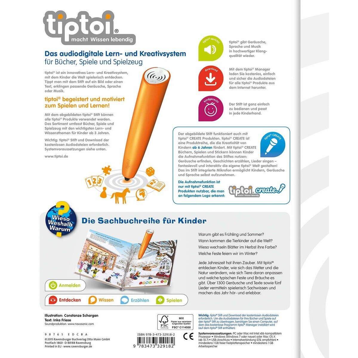 Ravensburger tiptoi Band 18: Unsere Jahreszeiten - Wieso? Weshalb? Warum?