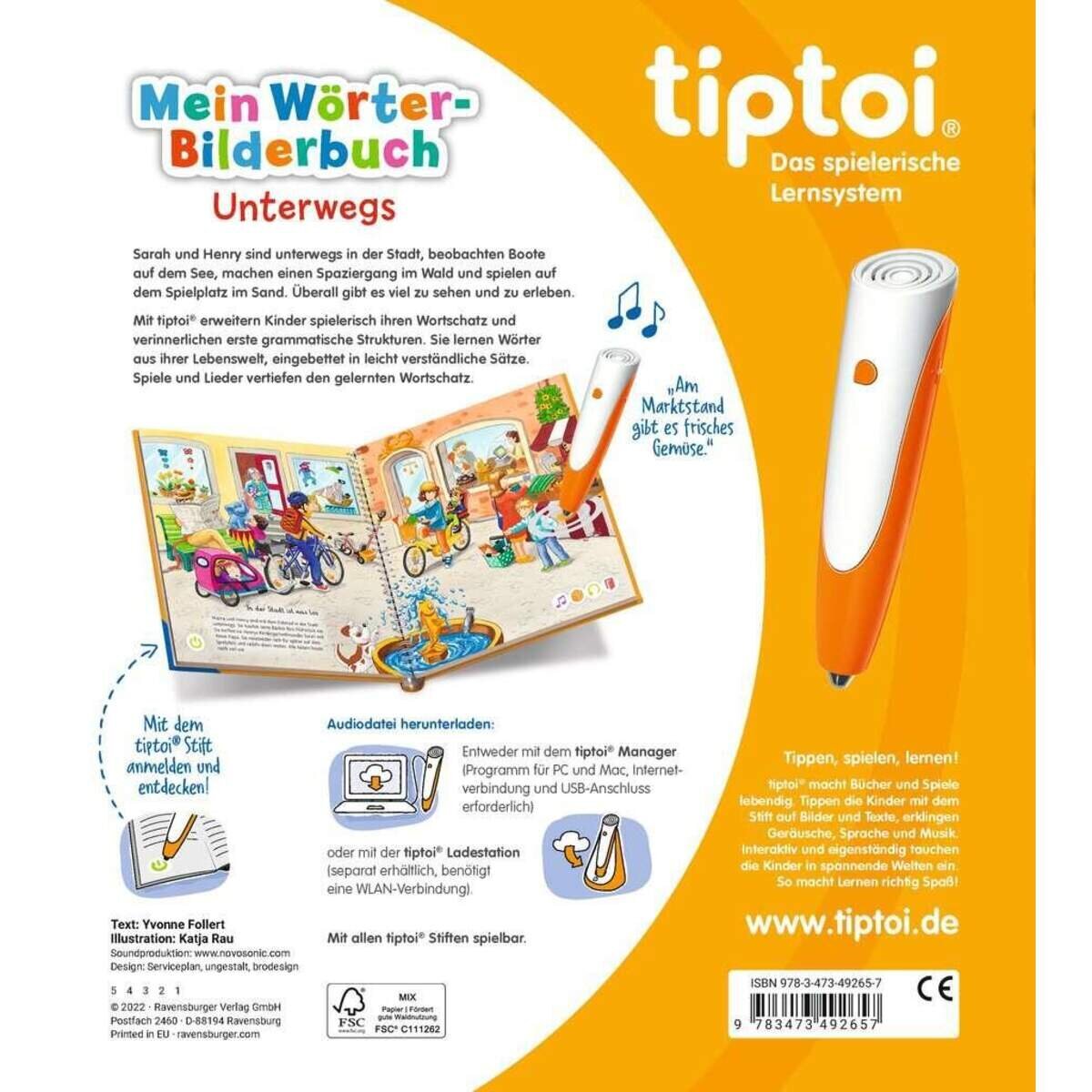 Ravensburger tiptoi® Mein Wörter-Bilderbuch Unterwegs