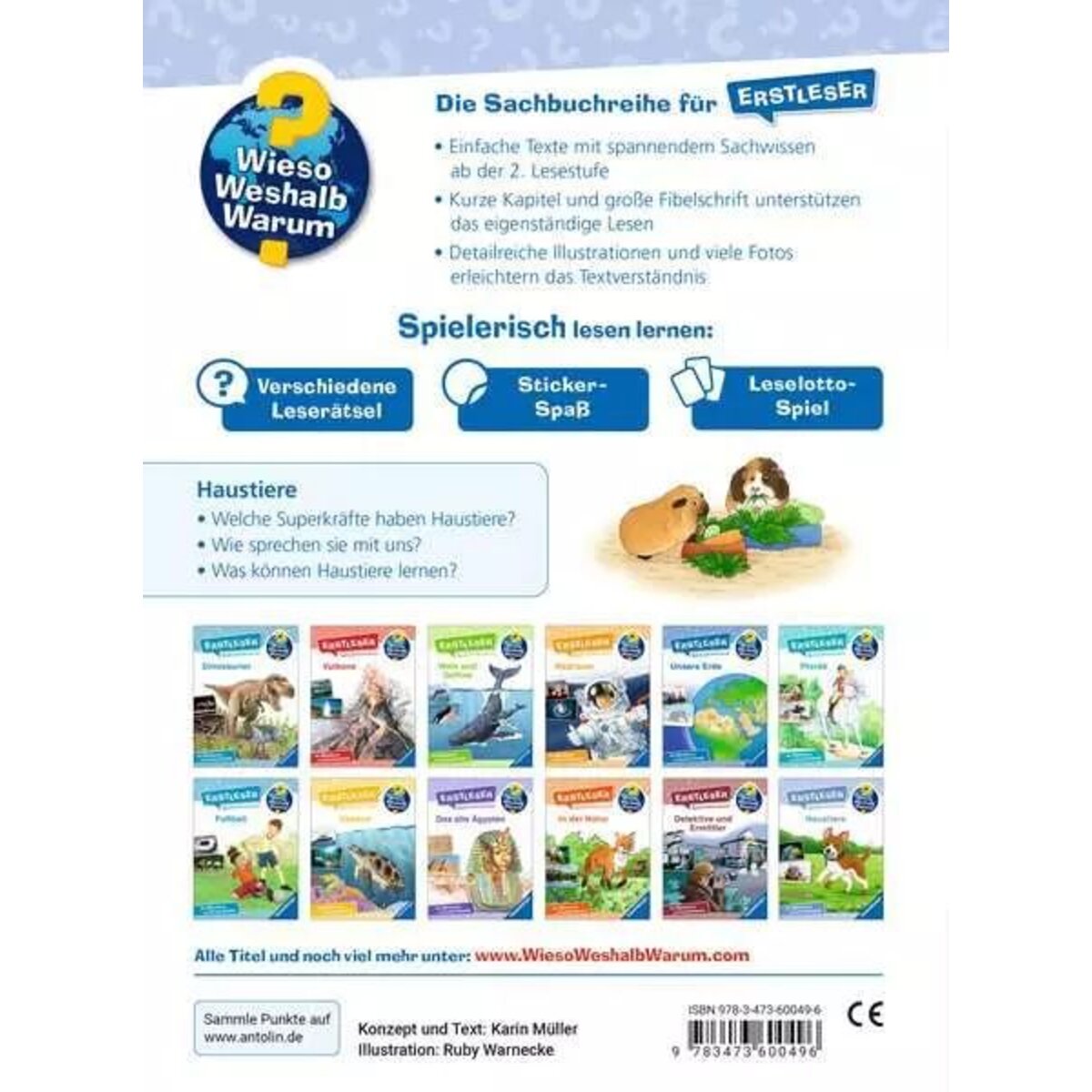 Ravensburger Wieso? Weshalb? Warum? Erstleser, Band 12: Haustiere