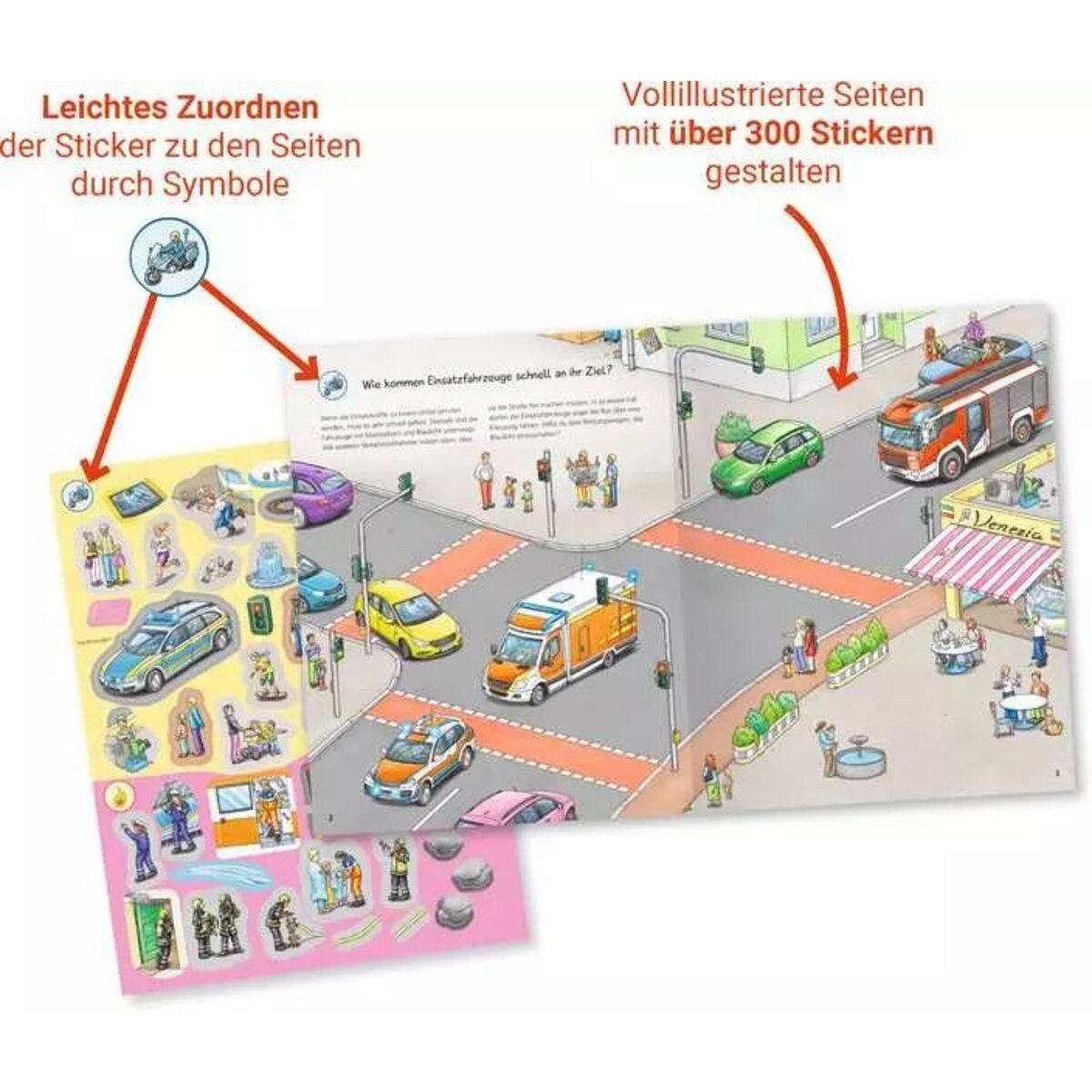 Ravensburger Wieso? Weshalb? Warum? Stickerheft: Einsatzfahrzeuge