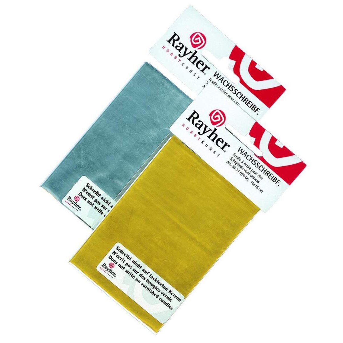 Rayher Schreibfolie für Verzierwachs, silber, 10 x 15cm