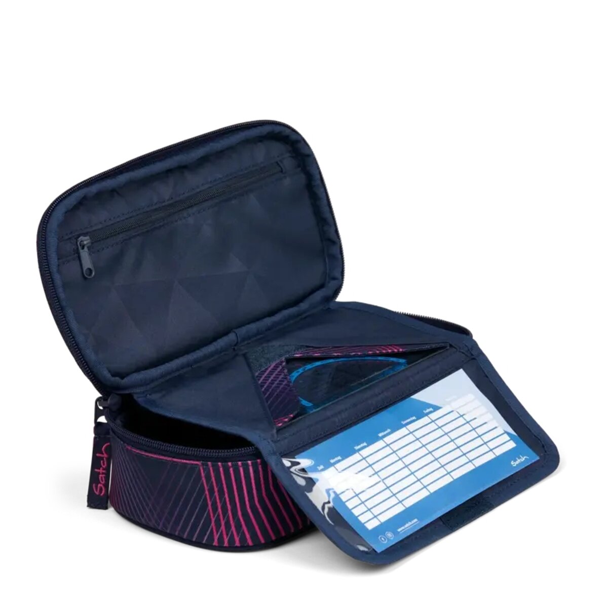 Satch Schlamperbox Seismic Green blau rosa 22 x 6 x 10 cm