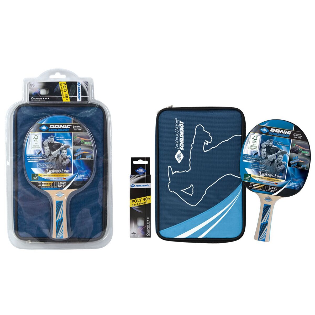 Schildkröt Tischtennis-Premium-Geschenkset Legends 700 FSC