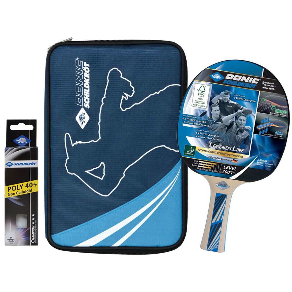Schildkröt Tischtennis-Premium-Geschenkset Legends 700 FSC