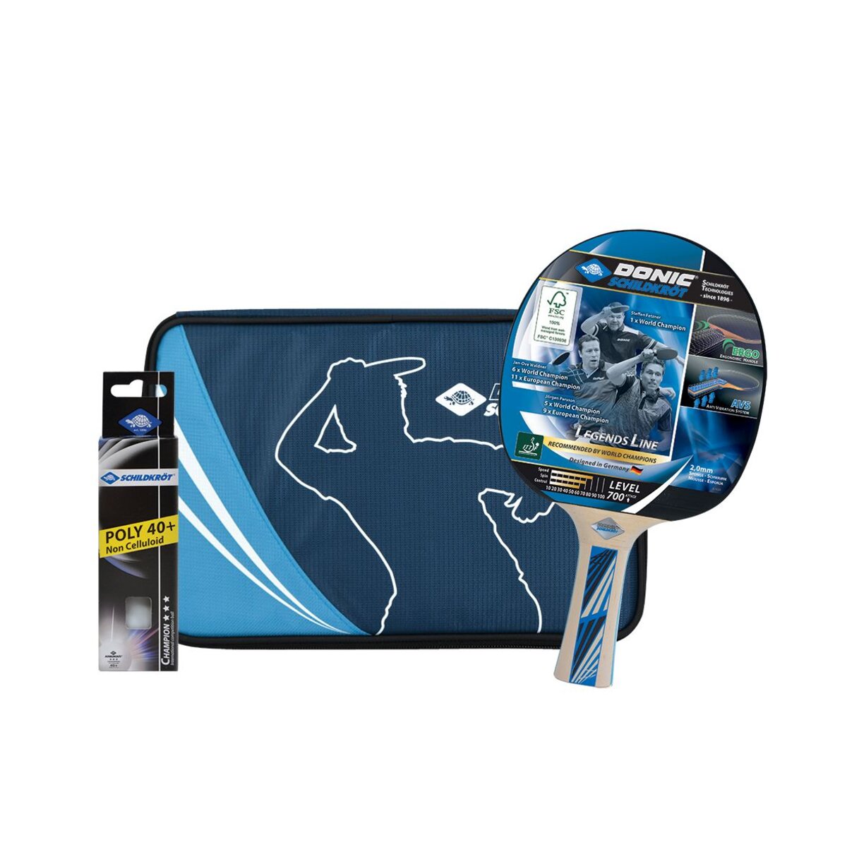 Schildkröt Tischtennis-Premium-Geschenkset Legends 700 FSC